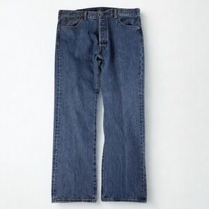 Levi 501 Jeans Mens 36x30 Blue Button Fly Original Fit Straight Leg Denim Pants